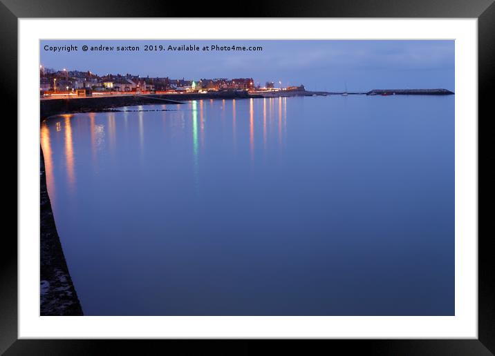 BAY LIGHTS Framed Mounted Print by andrew saxton