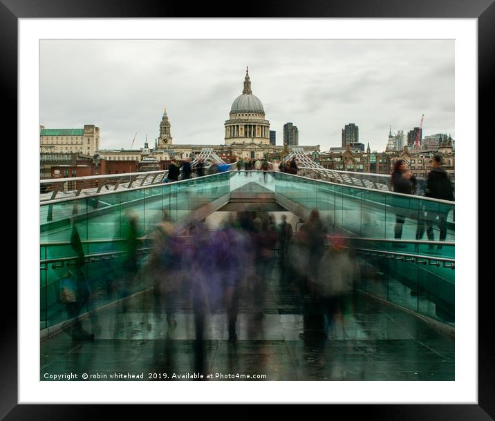Millennium Bridge Framed Mounted Print by robin whitehead