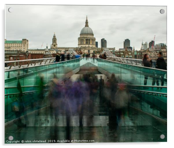Millennium Bridge Acrylic by robin whitehead