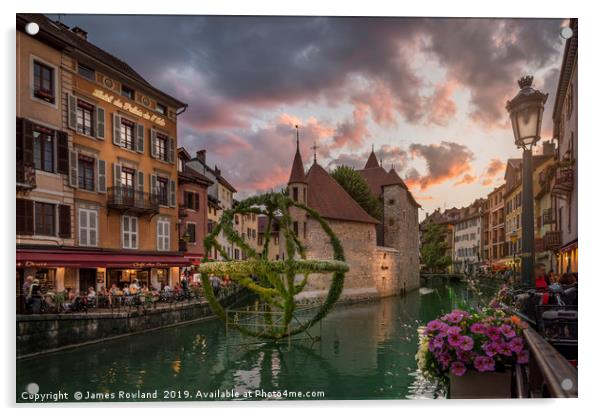 Annecy, France Acrylic by James Rowland