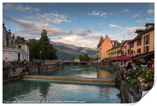 Lake Annecy, France Print by James Rowland