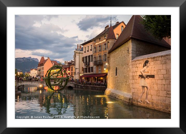Old town, Annecy, France Framed Mounted Print by James Rowland