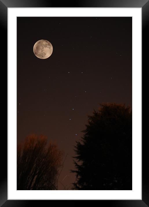 The Moon and Ursa Major Framed Mounted Print by Chris Day