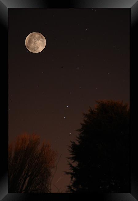 The Moon and Ursa Major Framed Print by Chris Day