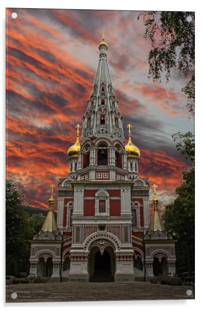 Shipka Memorial Church Acrylic by Martin Smith