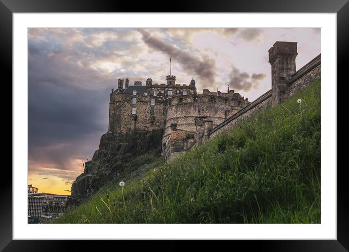 Edinburgh Castle Framed Mounted Print by Eduardo Vieira