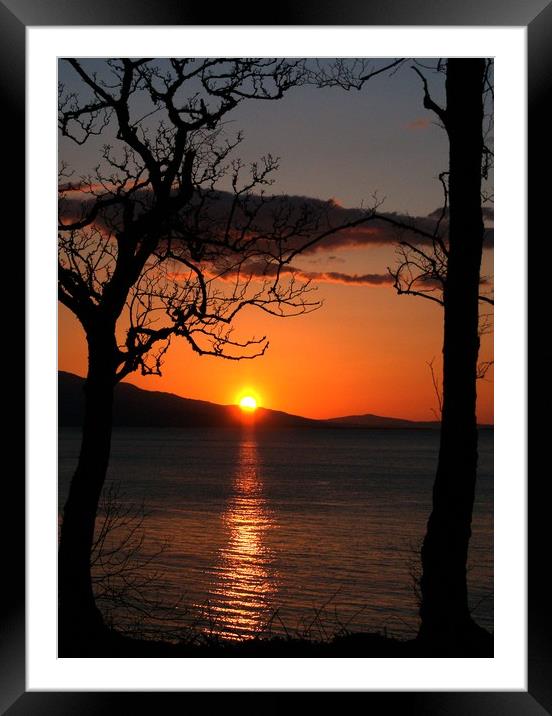        Sunset over Oban Framed Mounted Print by Martin Smith
