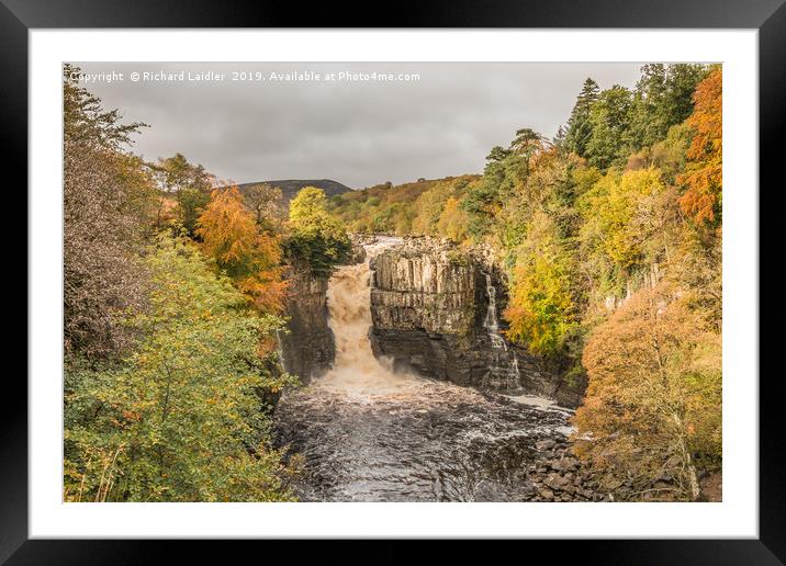 Autumn at High Force Waterfall, Teesdale Framed Mounted Print by Richard Laidler