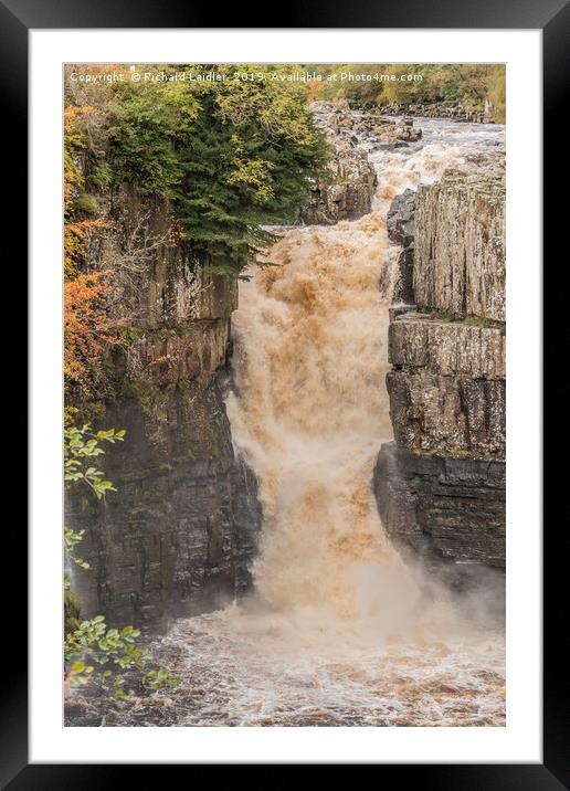 High Force Waterfall Closeup Framed Mounted Print by Richard Laidler