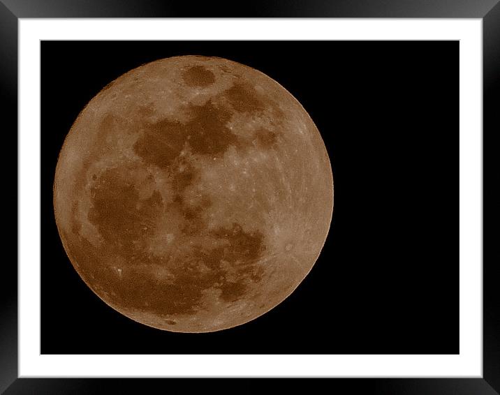 Super Moon Framed Mounted Print by Louise Godwin