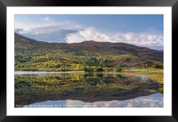 Loch Carrie Reflections Framed Mounted Print by Iain MacDiarmid