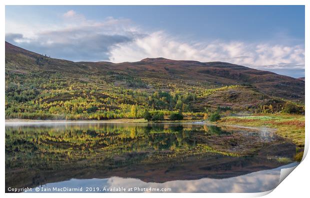 Loch Carrie Reflections Print by Iain MacDiarmid