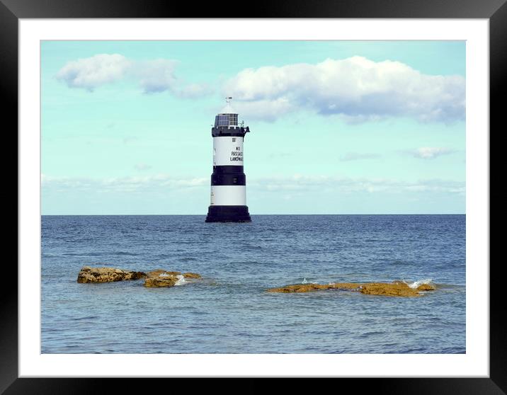 Lighthouse, Penmon Point, Anglesey Framed Mounted Print by John Robertson