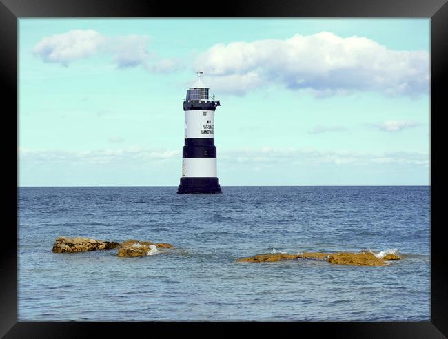 Lighthouse, Penmon Point, Anglesey Framed Print by John Robertson