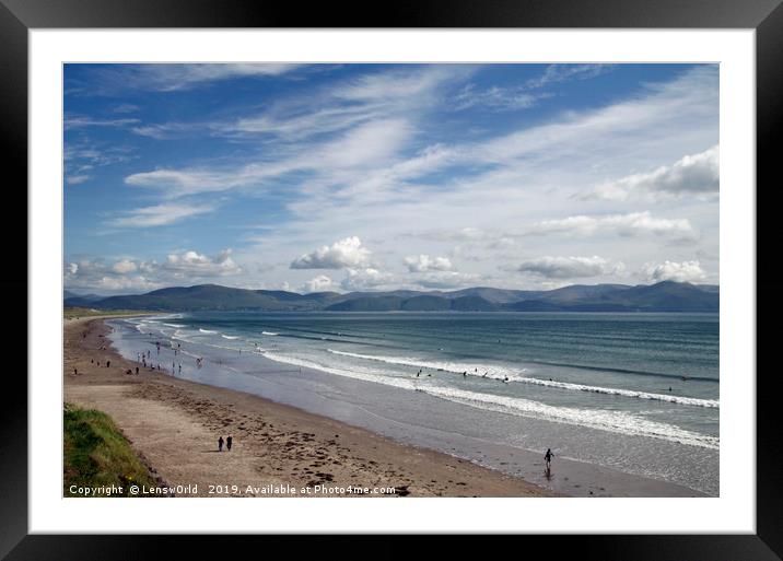 Inch Beach in Ireland Framed Mounted Print by Lensw0rld 