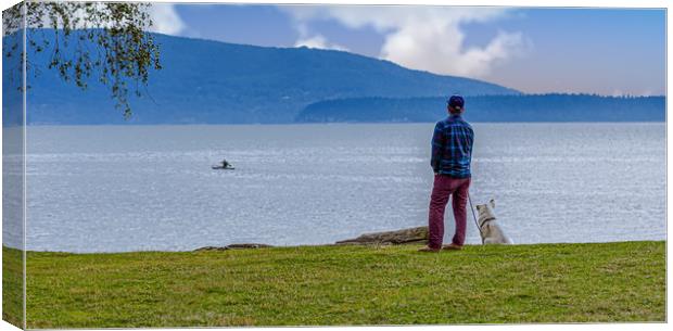 Man and His Dog Canvas Print by Darryl Brooks