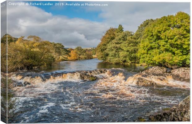 The River Tees between High Force and Low Force Canvas Print by Richard Laidler