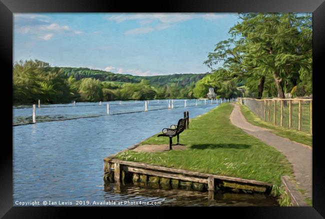 The Thames At Remenham Impressionist Style Framed Print by Ian Lewis