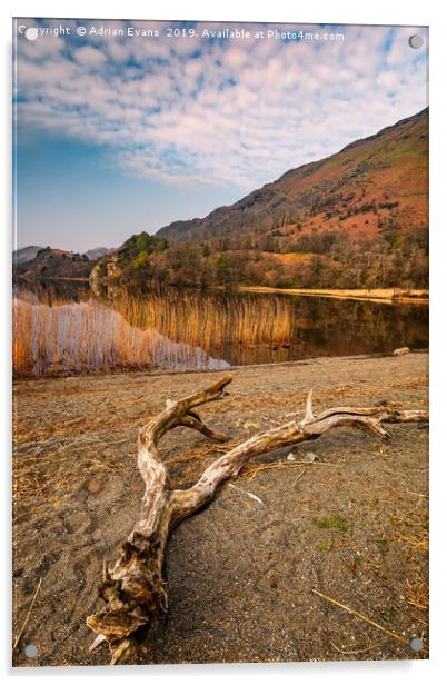 Gwynant Lake Snowdonia Wales Acrylic by Adrian Evans