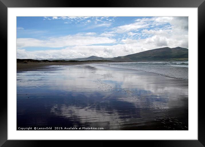 Mirror beach in Ireland Framed Mounted Print by Lensw0rld 