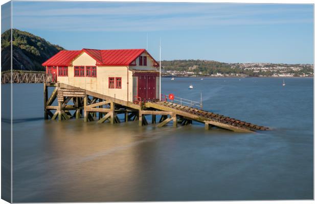 The old lifeboat house at Mumbles. Canvas Print by Bryn Morgan