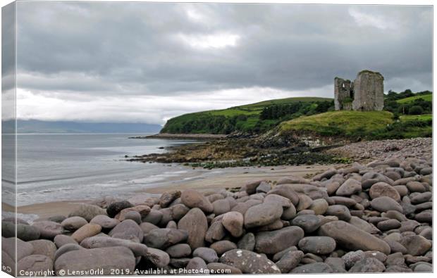 Ruin near the Irish coast Canvas Print by Lensw0rld 