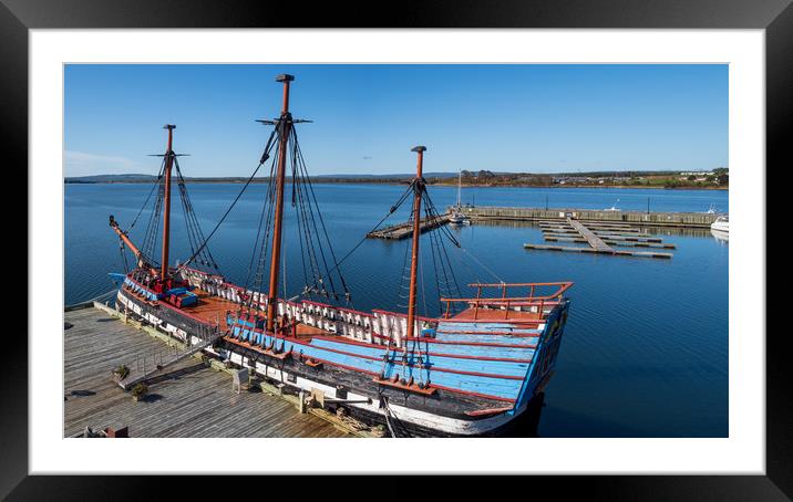 The Hector Ship, Pictou, Nova Scotia, Canada Framed Mounted Print by Mark Llewellyn