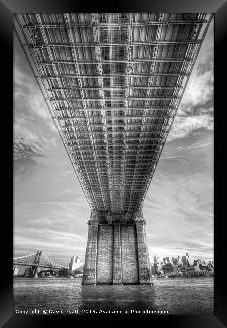 Brooklyn Bridge New York   Framed Print by David Pyatt