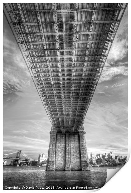 Brooklyn Bridge New York   Print by David Pyatt