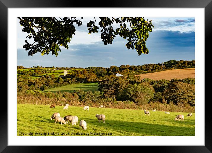 cornish countryside Framed Mounted Print by Kevin Britland