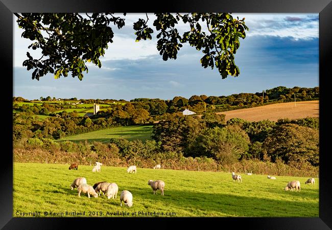 cornish countryside Framed Print by Kevin Britland