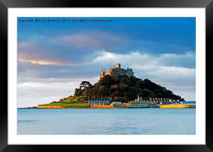 st michaels mount cornwall Framed Mounted Print by Kevin Britland