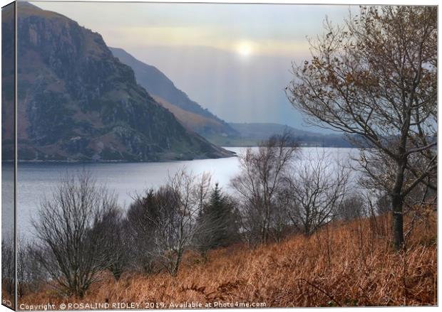 "Autumn mists at Ennerdale water" Canvas Print by ROS RIDLEY