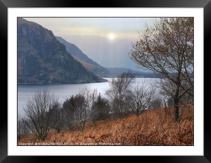 "Autumn mists at Ennerdale water" Framed Mounted Print by ROS RIDLEY