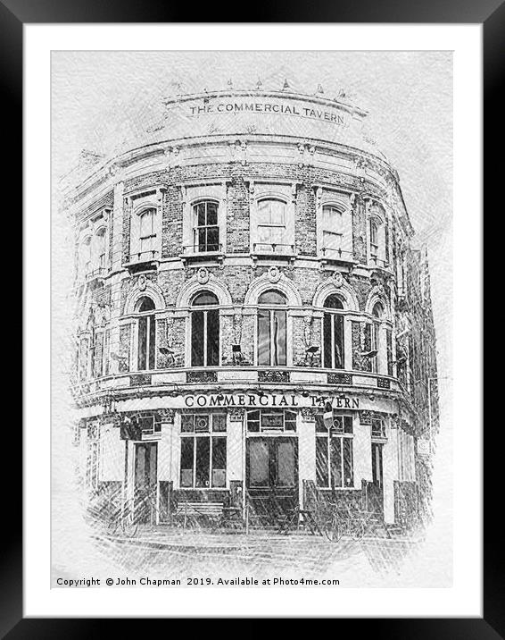 Commercial Tavern, Grade II Listed, built 1865 Framed Mounted Print by John Chapman