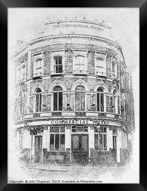 Commercial Tavern, Grade II Listed, built 1865 Framed Print by John Chapman