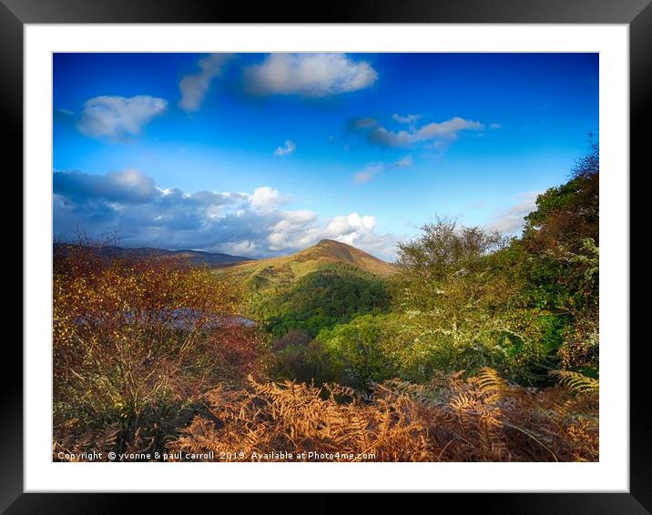 Conic Hill and Loch Lomond from Inchcailloch Framed Mounted Print by yvonne & paul carroll