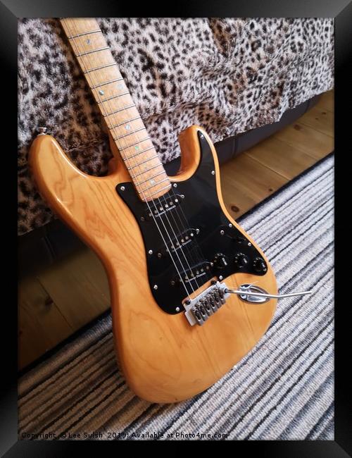 Fender Stratocaster Lite Ash Framed Print by Lee Sulsh