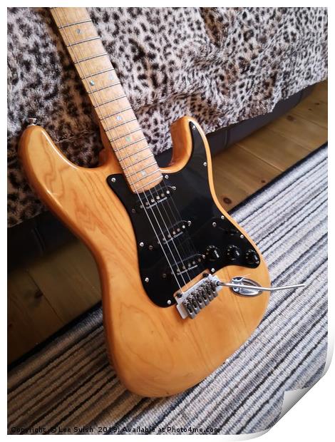 Fender Stratocaster Lite Ash Print by Lee Sulsh