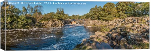 Autumn Morning at Low Force Waterfall Panorama Canvas Print by Richard Laidler