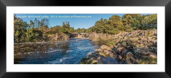 Autumn Morning at Low Force Waterfall Panorama Framed Mounted Print by Richard Laidler