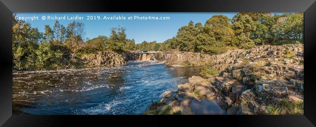 Autumn Morning at Low Force Waterfall Panorama Framed Print by Richard Laidler