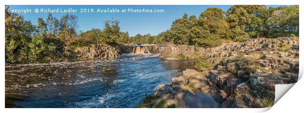 Autumn Morning at Low Force Waterfall Panorama Print by Richard Laidler