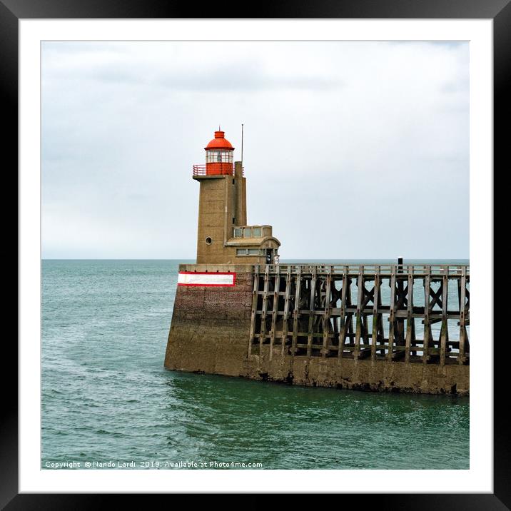 Fecamp Lighthouse Framed Mounted Print by DiFigiano Photography
