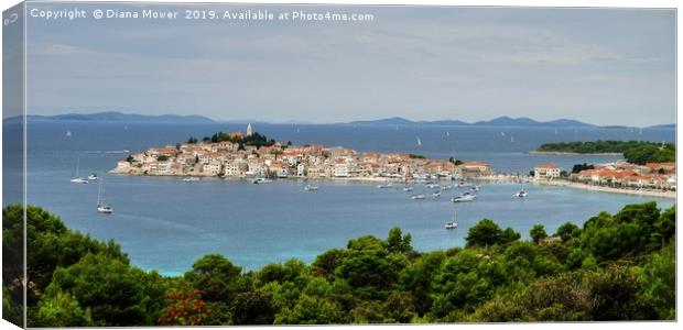 Primosten Croatia Canvas Print by Diana Mower