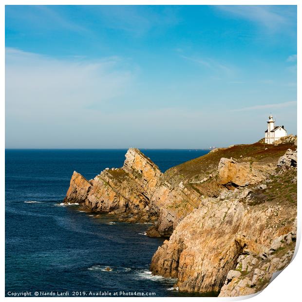 Toulinguet Lighthouse Print by DiFigiano Photography