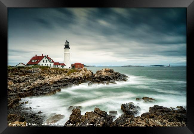 The Portland Headlight Framed Print by DiFigiano Photography