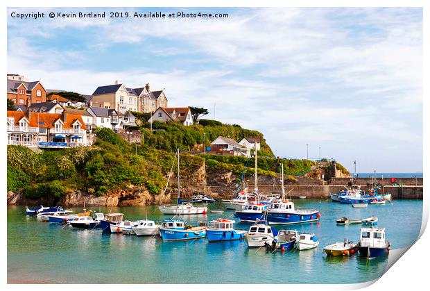 newquay harbour cornwall Print by Kevin Britland