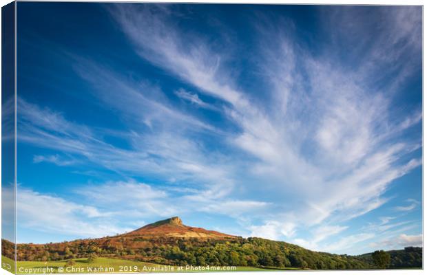 Roseberry Topping North Yorkshire  Canvas Print by Chris Warham