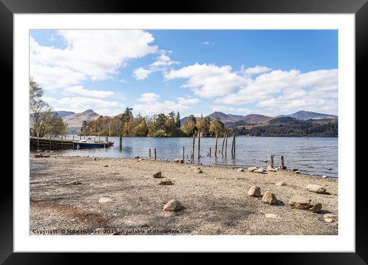Drwent water Jetty Framed Mounted Print by Mike Hughes